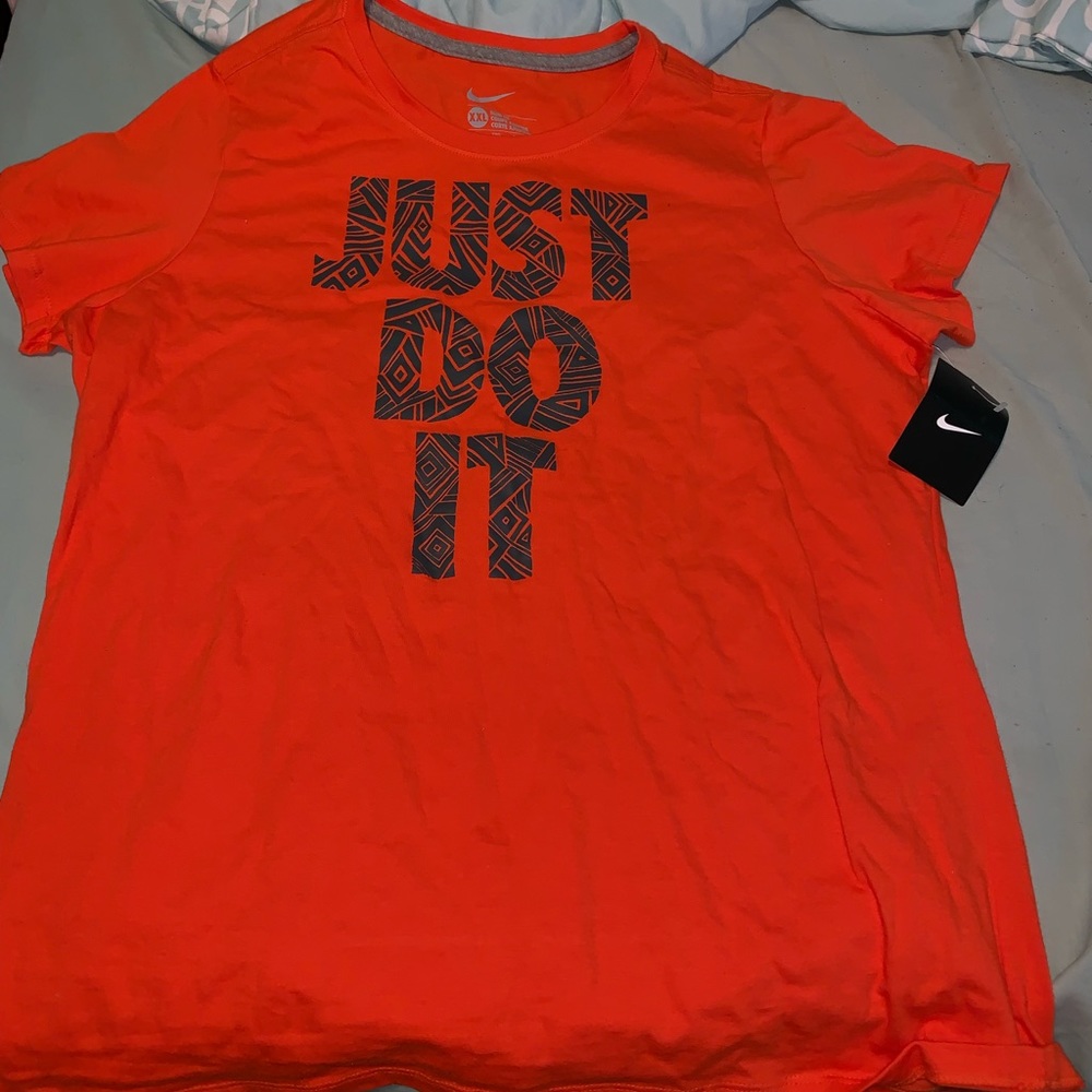 Orange Nike slim fit t shirt